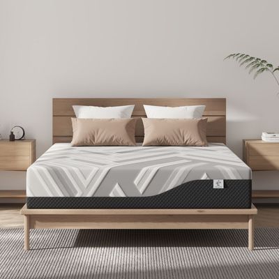 Panax 28CM Luxury Gel Memory Foam Mattress – Medium Firm with Belgium Fabric, Pressure Relief & Cooling Technology (Queen (160 x 200))